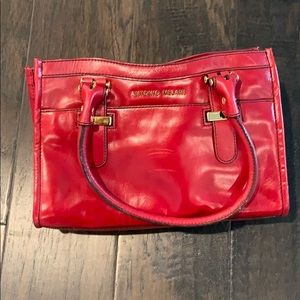 Red leather bag